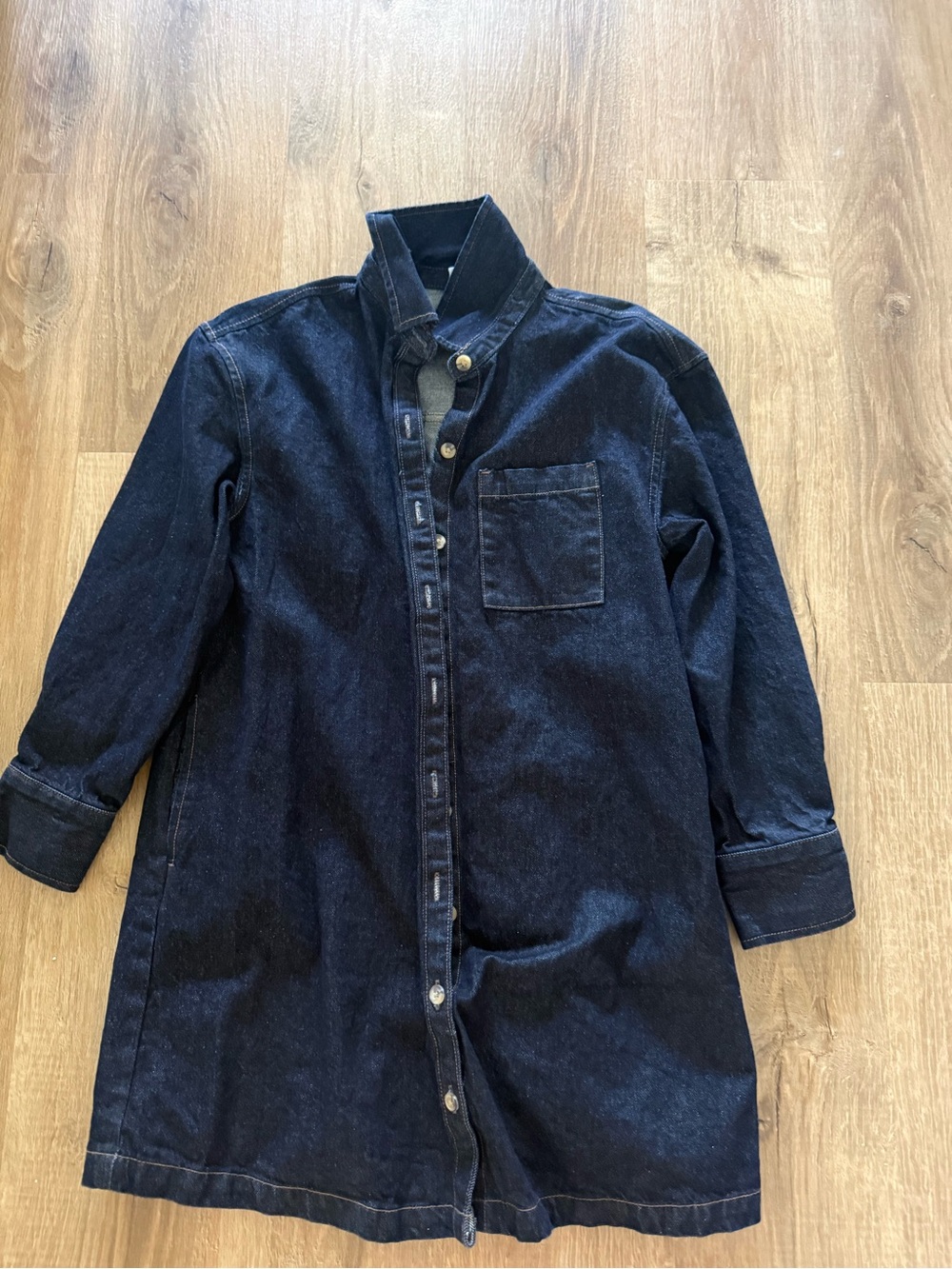 Dark Indigo Denim Shirt Dress